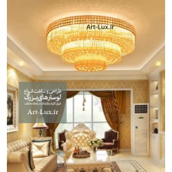 لوستر سقفی لاکچری دایره ای لوستر سقفی لاکچری دایره ای