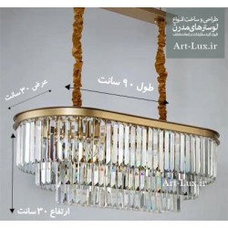 لوستر مدرن بیضی کریستالی لوستر مدرن بیضی کریستالی