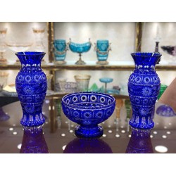سه تکه گلدان و میوه خوری کریستال سه تکه گلدان و میوه خوری کریستال