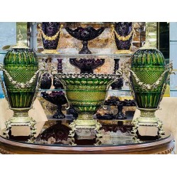 کریستال 3 تکه ناقوسی سبز عسلی