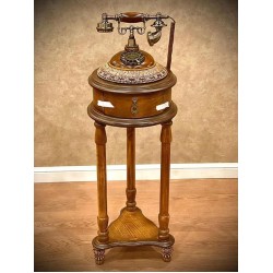 تلفن ایستاده چوبی طرح چرخشی تلفن ایستاده چوبی طرح چرخشی