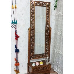 آینه کنسول طرح گره چینی چوبی آینه کنسول طرح گره چینی چوبی