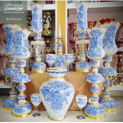 سرویس شمعدان قلمکاری آبی سرویس شمعدان قلمکاری آبی