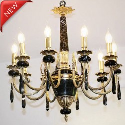 لوستر سنگی برنزی 10 شاخه لوستر سنگی برنزی 10 شاخه