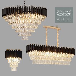 لوستر مدرن لوله ای مشکی لوستر مدرن لوله ای مشکی