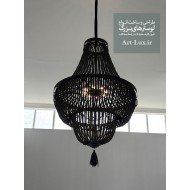 لوستر چوبی مشکی مدرن