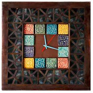 ساعت دیواری چوبی گره چینی 3800 ساعت دیواری چوبی گره چینی 3800