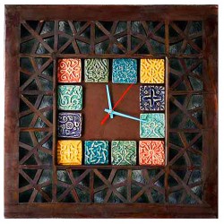 ساعت دیواری چوبی گره چینی 3800 ساعت دیواری چوبی گره چینی 3800