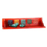 طاقچه دیواری چوبی رنگی 3832 طاقچه دیواری چوبی رنگی 3832