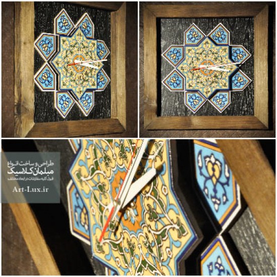 ساعت دیواری چوبی مربع پیمان ساعت دیواری چوبی مربع پیمان