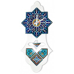 ساعت دیواری چوبی کلاسیک سفید ساعت دیواری چوبی کلاسیک سفید