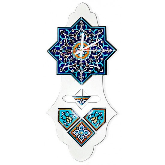 ساعت دیواری چوبی کلاسیک سفید