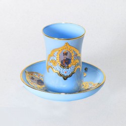 استکان کمر باریک شاه عباسی فیروزه ای استکان کمر باریک شاه عباسی فیروزه ای