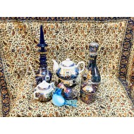 سرویس ظروف شاه عباسي سورمه ای سرویس ظروف شاه عباسي سورمه ای
