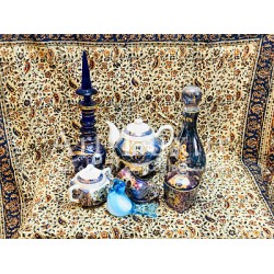 سرویس ظروف شاه عباسي سورمه ای سرویس ظروف شاه عباسي سورمه ای
