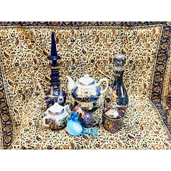 سرویس ظروف شاه عباسي سورمه ای سرویس ظروف شاه عباسي سورمه ای