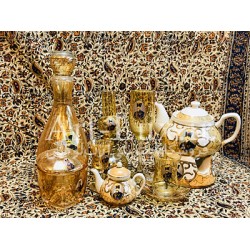 سرویس ظروف شاه عباسي طلایی سرویس ظروف شاه عباسي طلایی