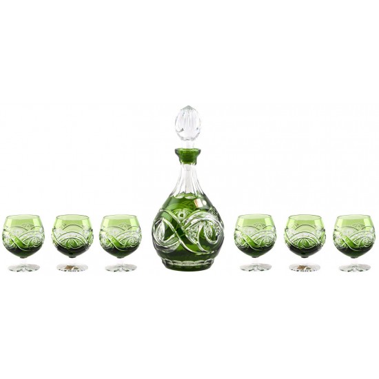 تنگ و گیلاس کریستال بوهمیا سبز تنگ و گیلاس کریستال بوهمیا سبز