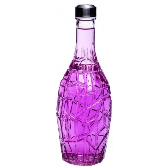 بطری شیشه ای بزرگ رنگی خشتی