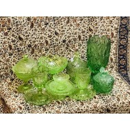 سرویس بلور قدیمی سبز