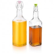 بطری شیشه ای آب 4 گوش