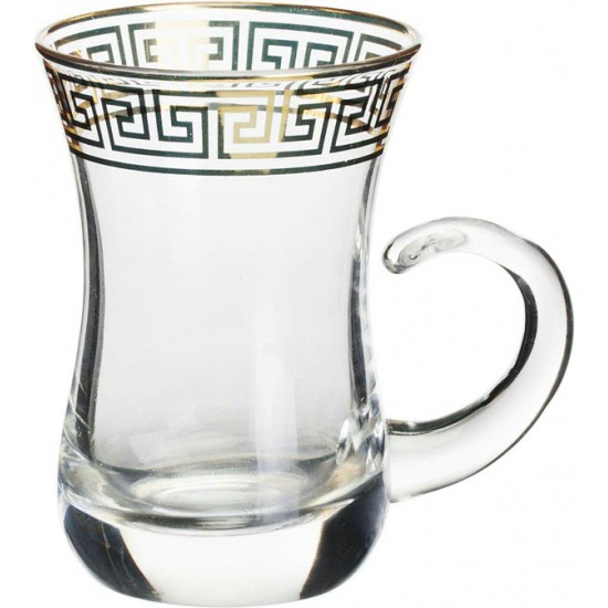 استکان بلور کمر باریک طلایی 0063 استکان بلور کمر باریک طلایی 0063