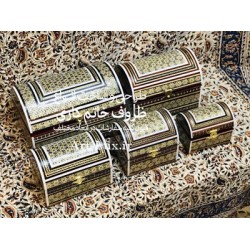 جعبه جواهرات خاتم کاری جعبه جواهرات خاتم کاری