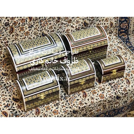 جعبه جواهرات خاتم کاری جعبه جواهرات خاتم کاری