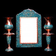 آینه شمعدان فیروزه کوب آینه شمعدان فیروزه کوب