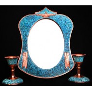 آیینه شمعدان فیروزه کوب آیینه شمعدان فیروزه کوب