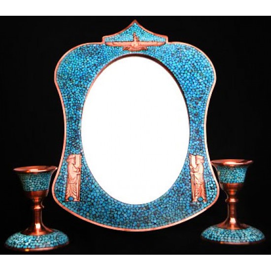 آیینه شمعدان فیروزه کوب