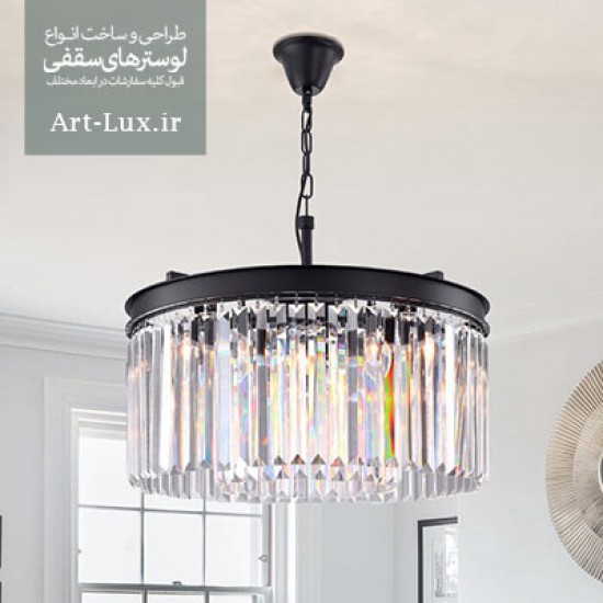 لوستر رینگی کریستال قطر 40 لوستر رینگی کریستال قطر 40