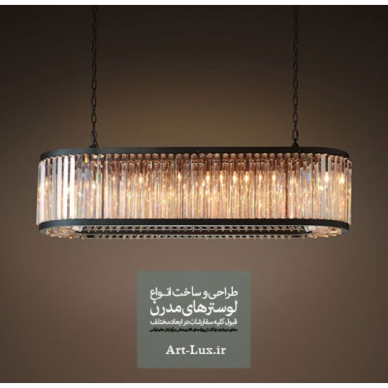 لوستر کریستالی بیضی امپراطور