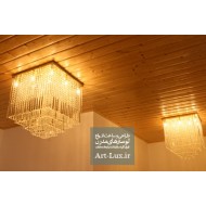 لوستر سقفی کریستال 50*50 لوستر سقفی کریستال 50*50