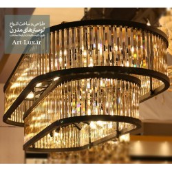 لوستر کریستالی بیضی مدرن لوستر کریستالی بیضی مدرن