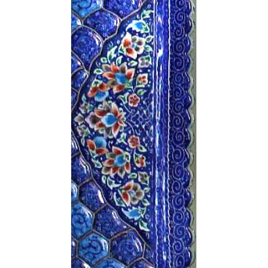 آینه و شمعدان مینا کاری تاج دار آینه و شمعدان مینا کاری تاج دار