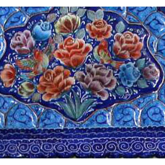 آینه و شمعدان مینا کاری تاج دار آینه و شمعدان مینا کاری تاج دار