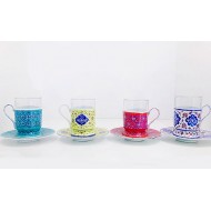 استکان نعلکبی میناکاری شده
