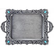 سینی چای خوری پیوتر نگین اشکی