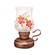 چراغ شمعی لاله ای نارنجی چراغ شمعی لاله ای نارنجی