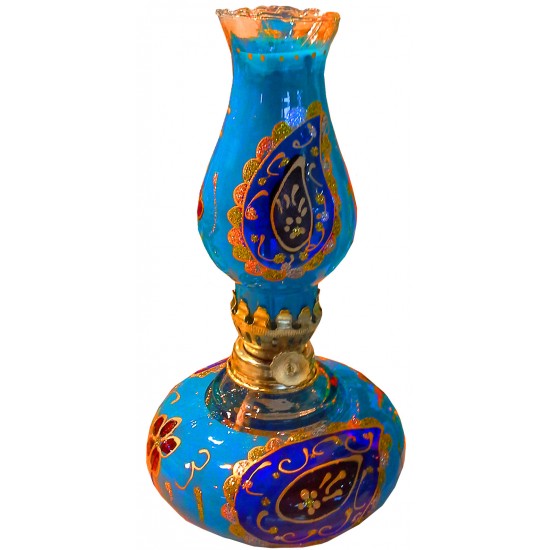 چراغ نفتی عدسی فیروزه ای