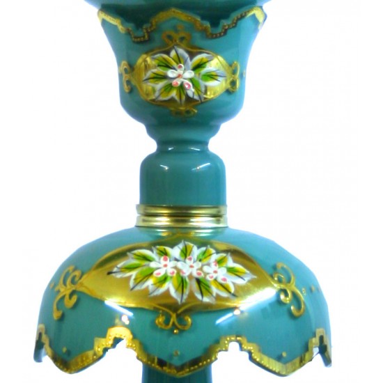 شمعدان طرح چک فیروزه ای