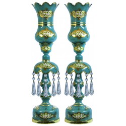 شمعدان طرح چک فیروزه ای