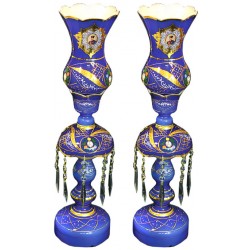 شمعدان 2 پوست آبی