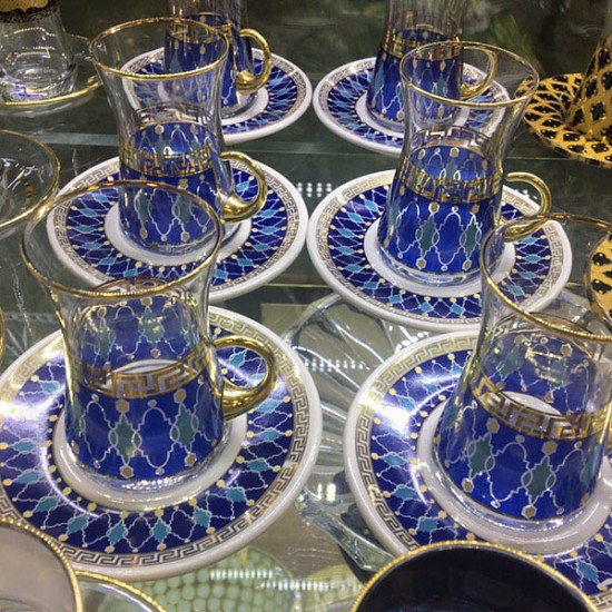 چای خوری ترکیه ای طرح آبی چای خوری ترکیه ای طرح آبی