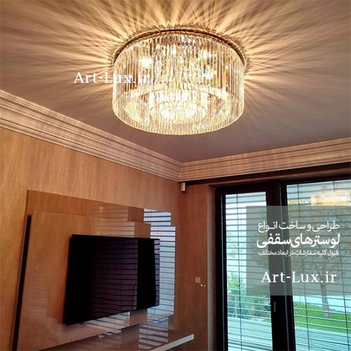 لوستر رینگی کریستالی برای سقف