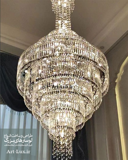 خرید لوستر فوق کم مصرف کریستالی