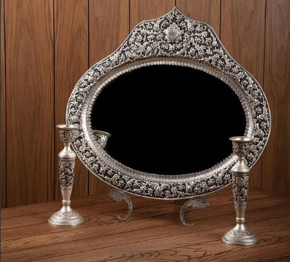 آینه شمعدان نقره دیجی کالا