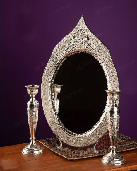آینه شمعدان نقره اینستاگرام