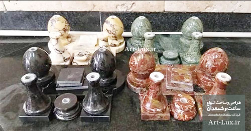 ساعت و شمعدان ايتاليايي خروسی